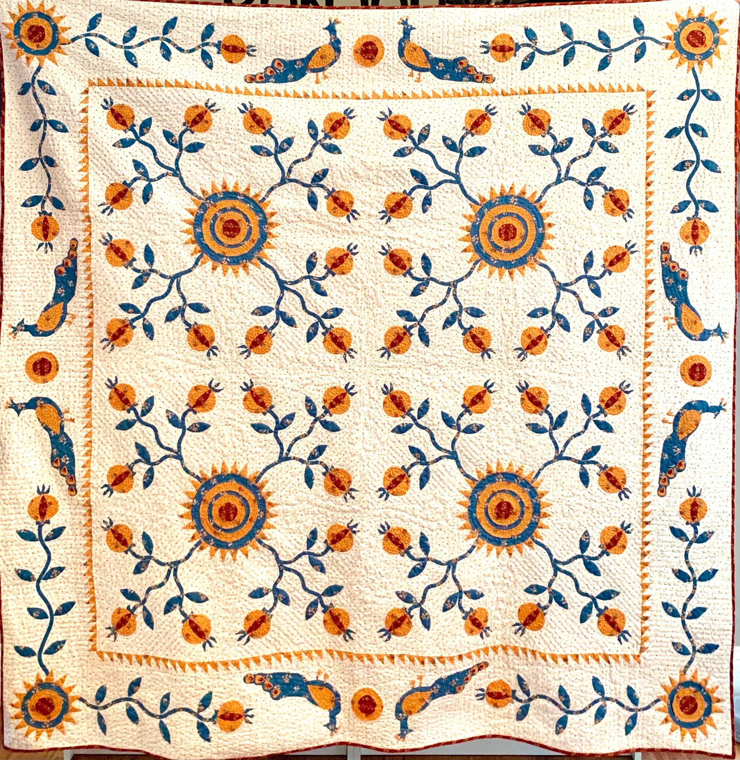 Pomegranates & Peacocks Quilt **Physical Pattern**