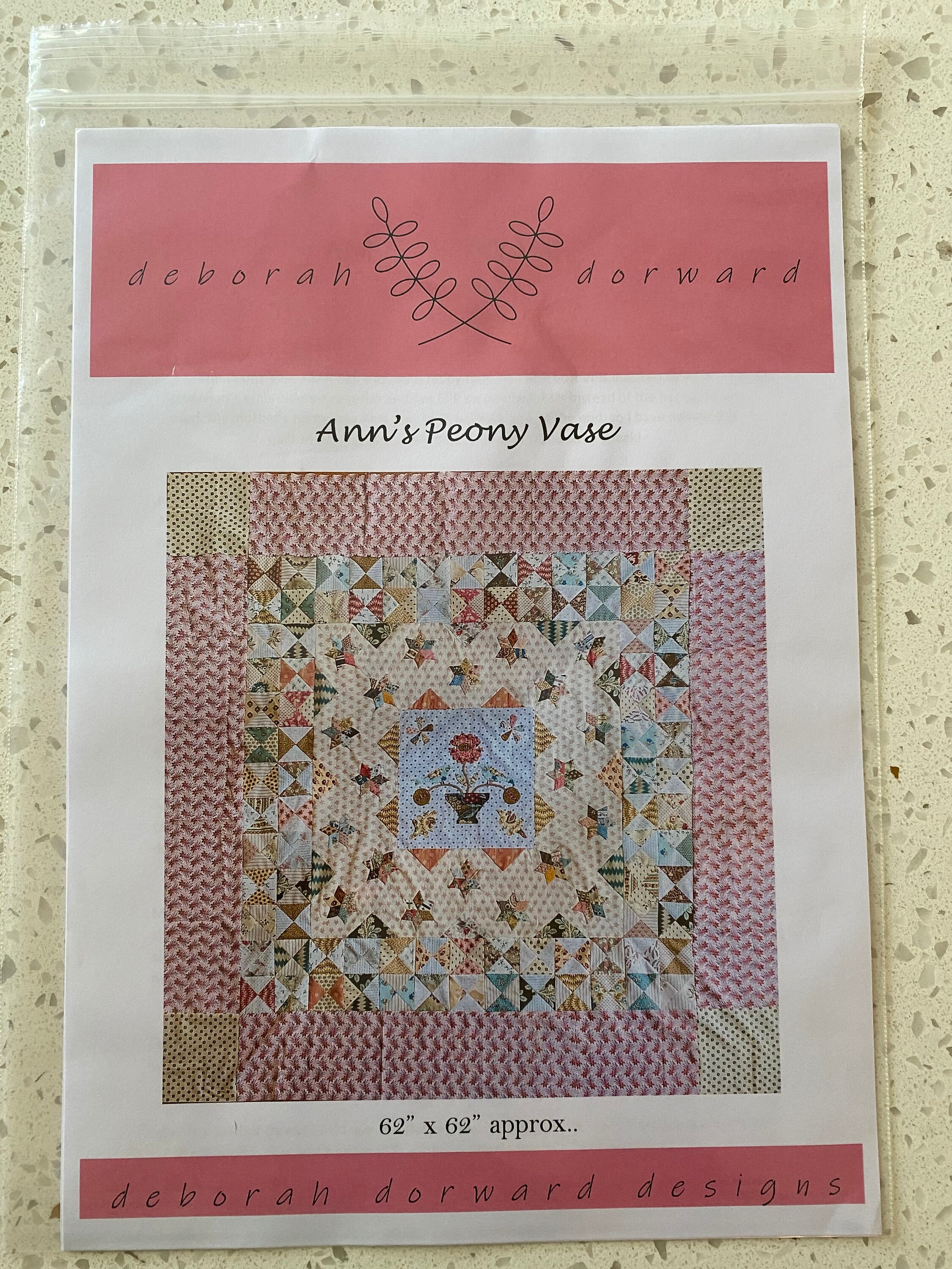 Ann's Peony Vase Quilt Pattern Etsy