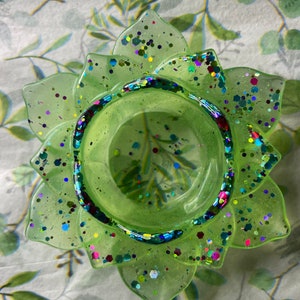 Handmade Resin Lotus Flower Candle Holder