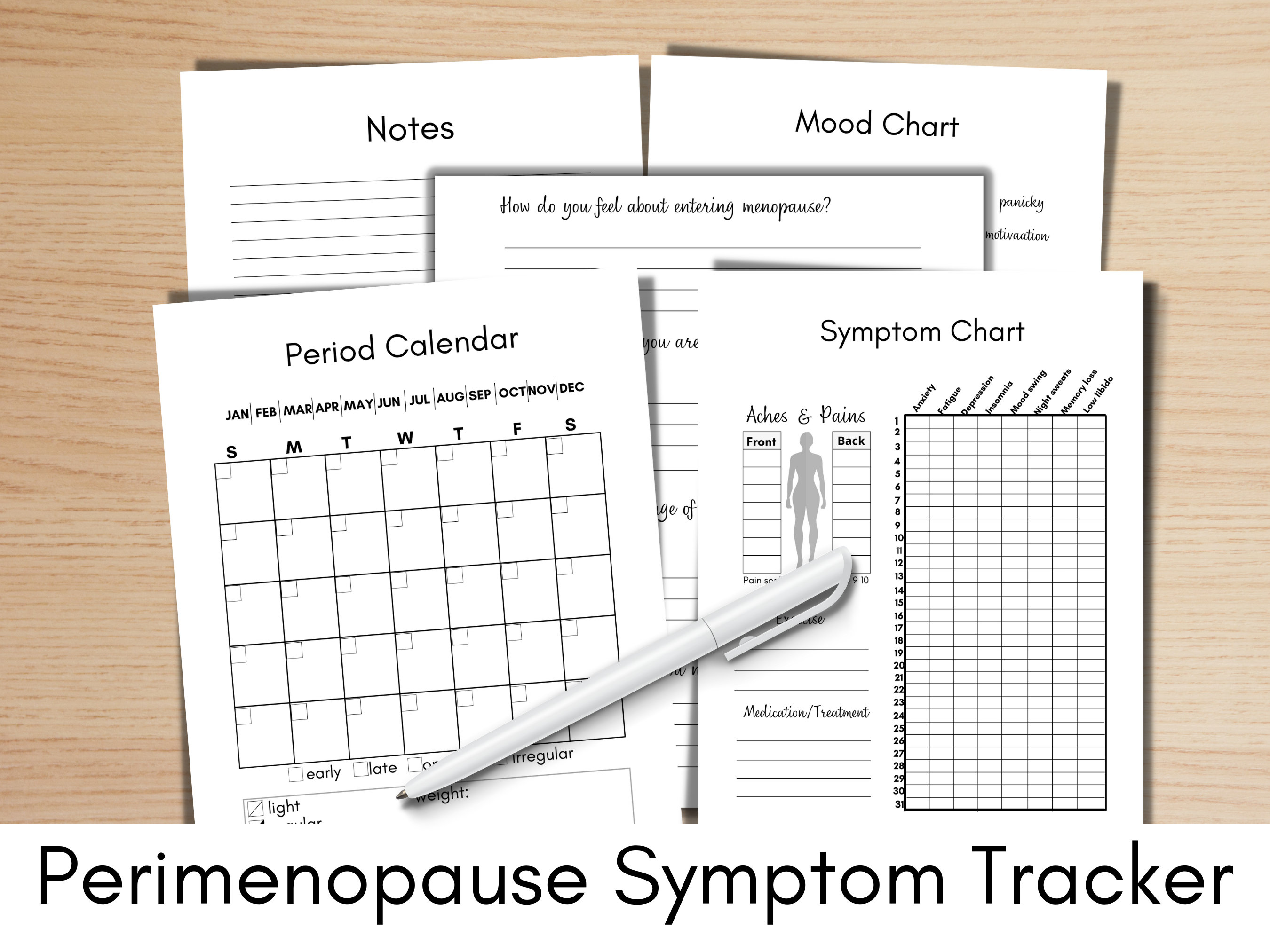 Perimenopause Printable Symptom Tracker for Women menstrual - Etsy UK