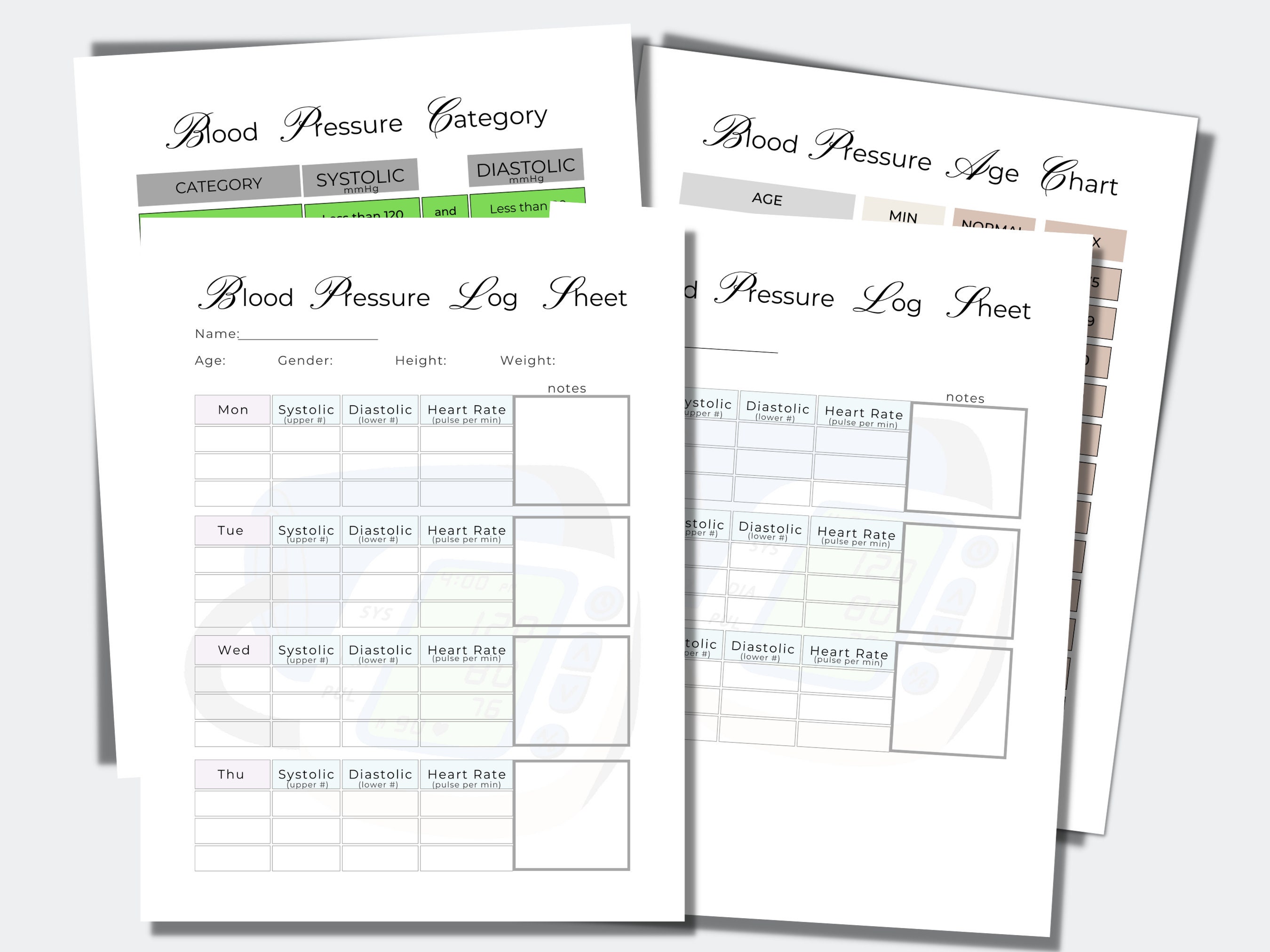 Blood Pressure Tracker, Printable Track Blood Pressure, Health Tracker ...