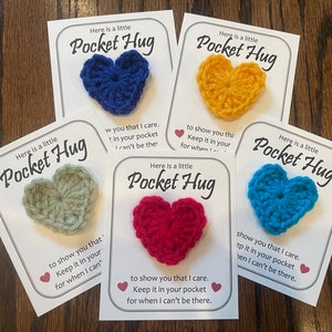 Pocket Hug / Crochet Heart / Small Gift / Gift Idea