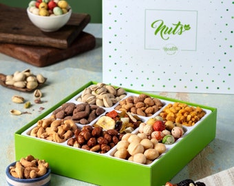 Gourmet Nut Gift Basket – 9 Variety Assorted Nuts & Dried Fruit - Free 2 Day Shipping