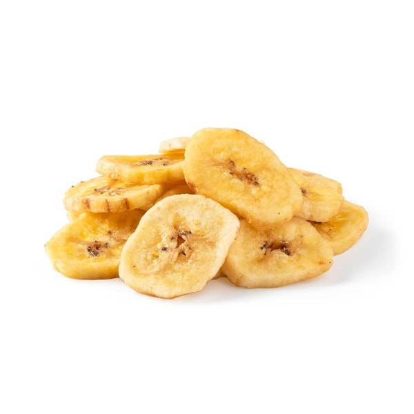 NUTS U.S. - Banana Chips, Dried, Sweetened in Resealable Bag