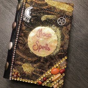 Moon Spells - Handmade Decorative 3D Grimoire