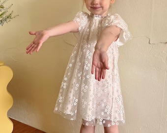 LISTO PARA ENVIAR- Vestido de flores para niñas, Vestido para niños pequeños, Vestido para ocasiones especiales para niñas, Vestido de princesa, Vestido de cumpleaños para niñas, Vestido de flores para niños