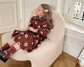 LISTO PARA ENVIAR: vestido para niñas, vestido para niñas pequeñas, vestido de manga larga, vestido para ocasiones especiales para niñas, vestido de cumpleaños para niñas, vestido para niños, vestido de flores