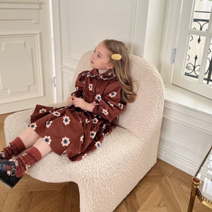 READY TO SHIP- Girls dress, Toddler dress, Long Sleeve Dress, Girls Special Occasion Dress, Girls Birthday Dress, Kids Dress, Flower dress