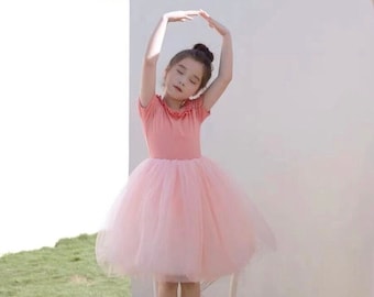 LISTO PARA ENVIAR- Vestido Tutu, Vestido Rosa Para Niñas, Vestido De Bailarina, Vestido de Tul para niña, Vestido de Princesa, Vestido de Cumpleaños para Niñas, Vestido para Niños Pequeños