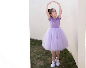 LISTO PARA ENVIAR- Vestido Tutu, Vestido Púrpura para Niñas, Vestido de Bailarina, Vestido de Tul para niña, Vestido de Princesa, Vestido de Cumpleaños para Niñas, Vestido para Niños Pequeños