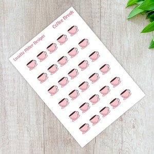 Coffee Break Stickers | Coffee CupPlanner Sticker Sheet | Planner Stickers | Daily Planner Stickers | Coffee Date Stickers for Planners