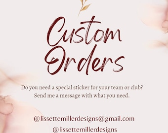 Custom orders Water-Proof Laptop Decal, Hydro Flask  Sticker