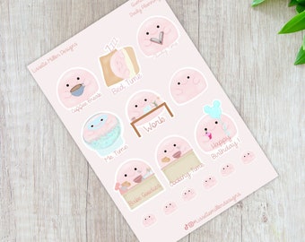 Gumdrop Daily Planner Sticker Sheet | Planner Stickers | Daily Planner Stickers | Theme Park Sticker Sheet