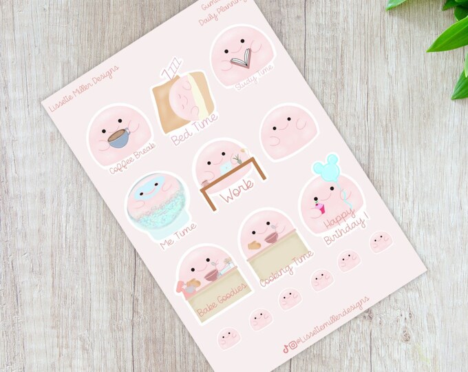 Gumdrop Daily Planner Sticker Sheet | Planner Stickers | Daily Planner Stickers | Theme Park Sticker Sheet