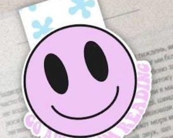 Go Away I’m Reading Smiley Face Double Sided Magnetic Bookmark | Bibliophile Gifts |  Reader Gifts | Bookworm Gifts | Bookish Gift |
