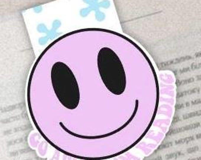 Go Away I’m Reading Smiley Face Double Sided Magnetic Bookmark | Bibliophile Gifts |  Reader Gifts | Bookworm Gifts | Bookish Gift |