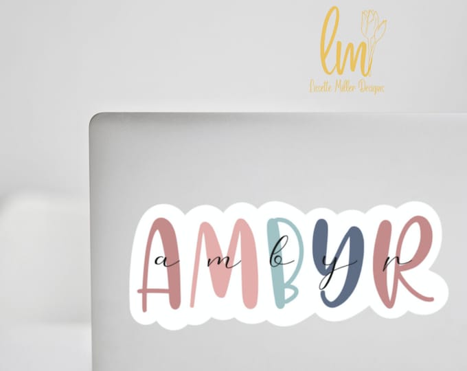 Personalized Name Laptop Decals