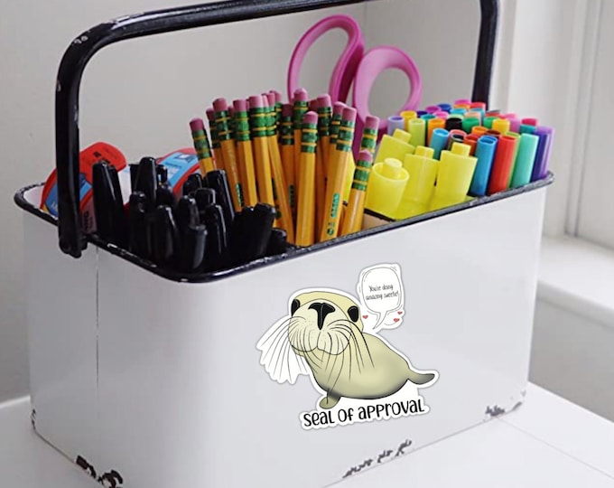 Seal of Approval Sticker, Cute Seal You’re Doing Amazing Sweetie Sticker, Hydro Flask  Sticker, MacBook Stickers,  Inspirational Sticker