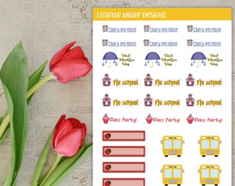 Teacher Planner Day Event Stickers: Organize Your Schedule with Style. Student Planner Stickers Organizational Stickers