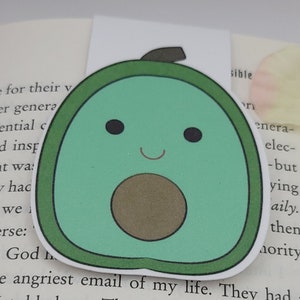Avocado Squishmallow Double Sided Magnetic Bookmark | Bibliophile Magnetic Bookmark |  Reader Gifts | Bookworm Gifts Squishmallow