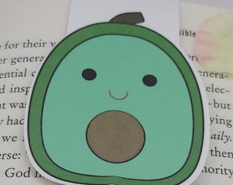 Avocado Squishmallow Double Sided Magnetic Bookmark | Bibliophile Magnetic Bookmark |  Reader Gifts | Bookworm Gifts Squishmallow