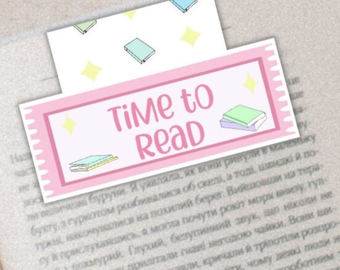Time To Read Ticket Double Sided Magnetic Bookmark | Bibliophile Gifts |  Reader Gifts | Bookworm Gifts | Bookish Gift | Book Accessory |
