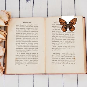Monarch Butterfly Double Sided Magnetic Bookmark | Bibliophile Magnetic Bookmark |  Reader Gifts | Bookworm Gifts Monarch Butterfly Bookmark