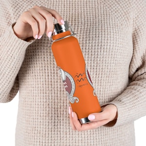 Thermosflasche Wassermann Sternzeichen Wasserflasche Celestial Edelstahl Thermos Astrologie Geschenk für Sie oder Ihn Wassermann Geburtstagsgeschenk