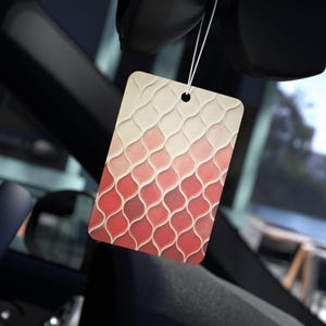 Fire Element Serpent Flame Car Air Freshener Scented Textured-Print Car Charm Mystical Red Beige Car Décor Divine Energy Gift