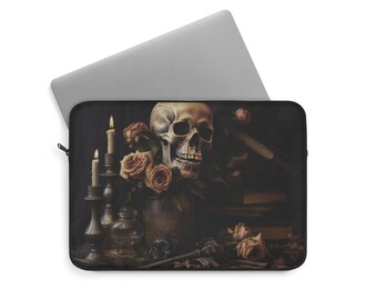 Laptop Sleeve Dark Academia Vintage Aesthetic Bookish Computer Case Literary Gothic Tablet Cover Retro Writer Gift Antique Library