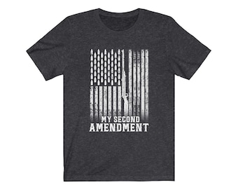 Segunda Enmienda / Camisa de la Segunda Enmienda / Camisa de la Bandera del Rifle / Conservador / Trump / Camisa de la Bandera / Militar / Regalo Militar