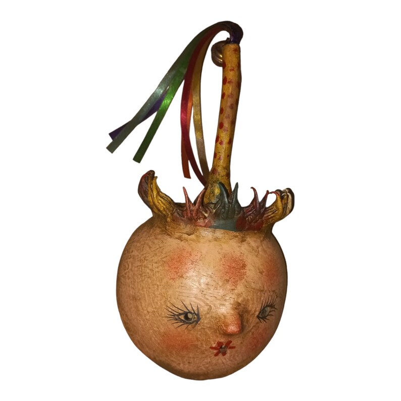 Coconut Mask. Aboriginal. Mexican Popular Art. Wall Decoration