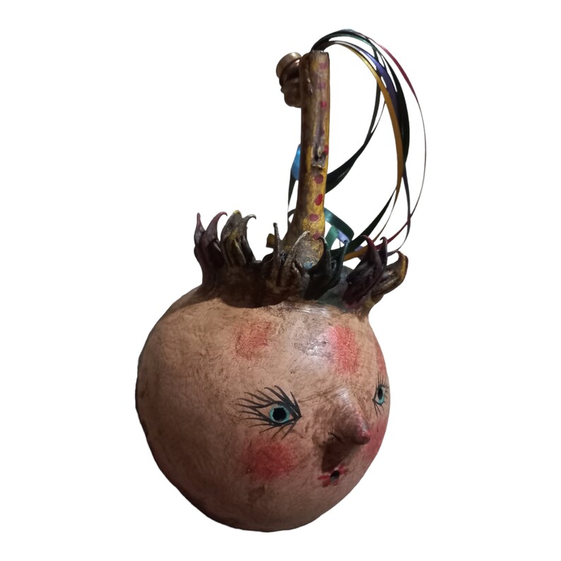 Coconut Mask. Aboriginal. Mexican Popular Art. Wall Decoration