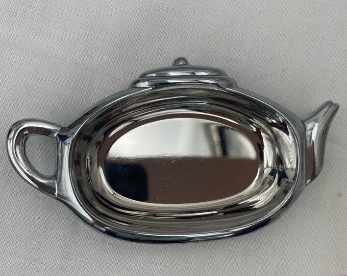 Vintage Tea Bag Holders Teapot Shaped Metal Tea Holder Etsy