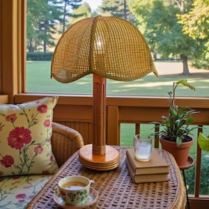 50s Wood Lamp - Etsy