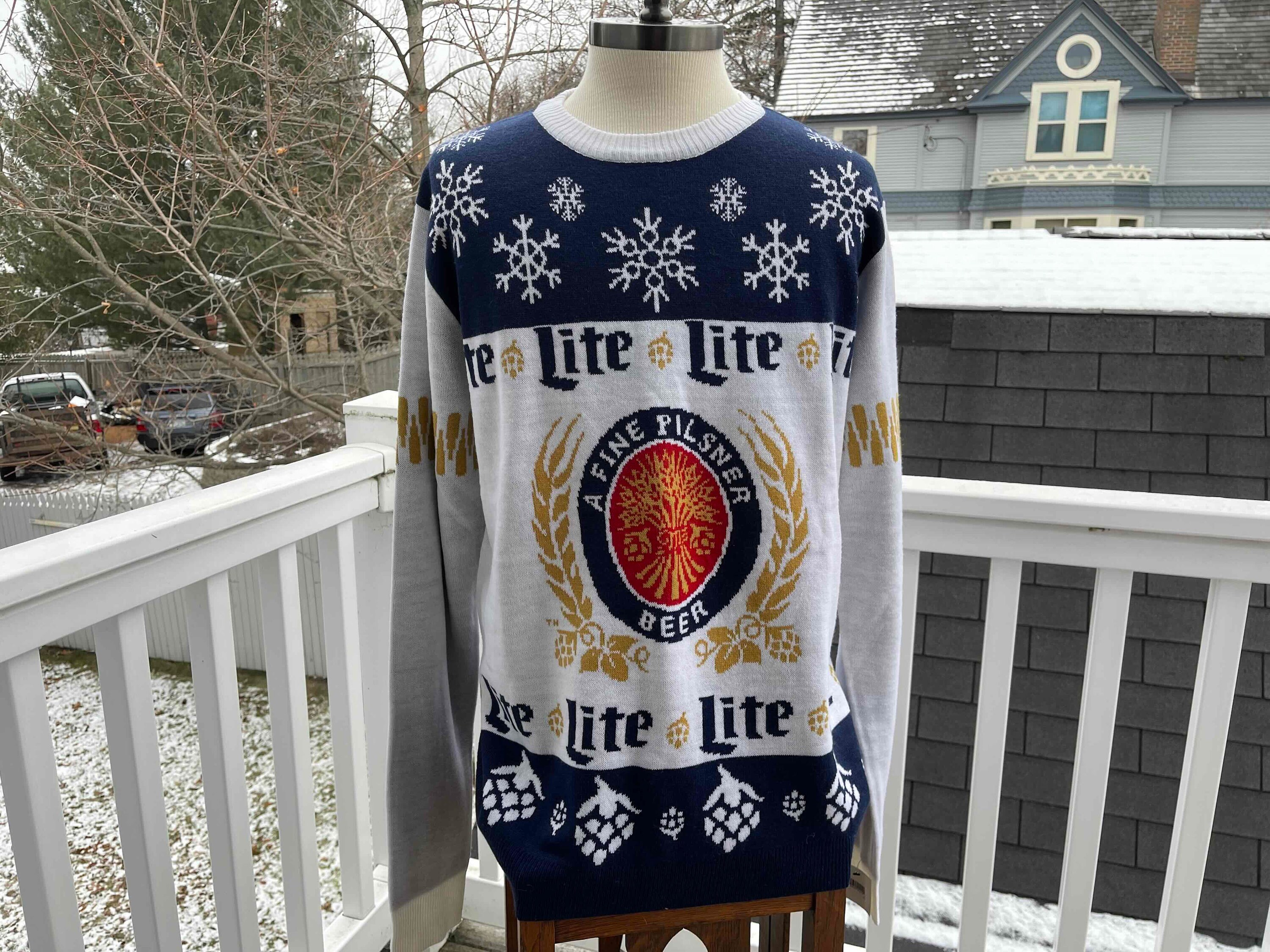miller lite christmas sweaters