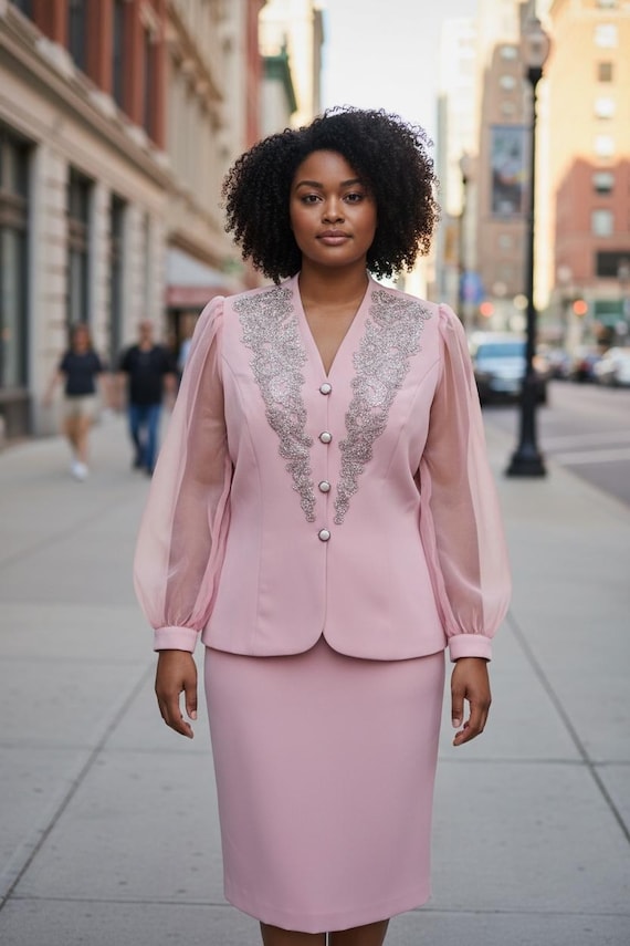 formal dresses duluth mn Buy Vintage 1980s Designer Suit, Pink, Silver, Beadwork Trim, Vintage  Clothing, Magnolia Shoppe Duluth, MN, Formal Dresses Online in India