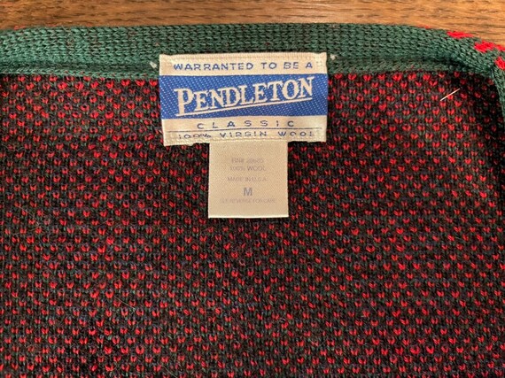 Vintage Pendleton Wool Plaid Cardigan Sweater, Me… - image 7