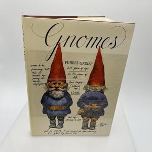 Vintage 1977 Gnomes Book By Wil Huygen, Dust Jacket, Rien Poortvliet Illustrator, Imaginative, Folklore, Mythology, Excellent Like New Cond.