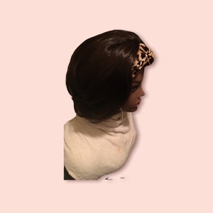 printed headband bob wig