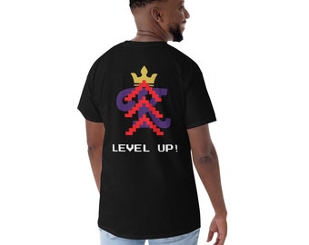 Que&Aye Level Up Kings Short Sleeve T-Shirt w/Back