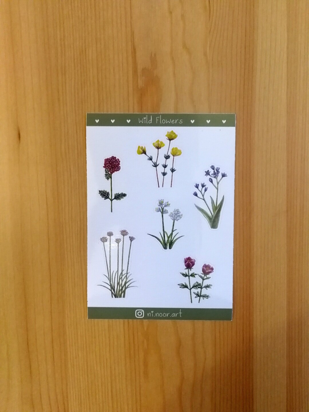 Wild Flowers Sticker Sheet - Etsy