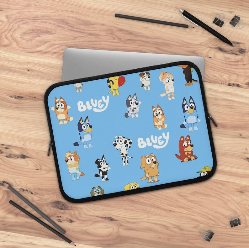 Bluey Laptop Sleeve Bluey Laptop Case Disney Laptop Bag Etsy