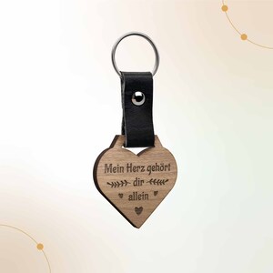 Keychain with I love you from my heart engraving | Perfect gift for girlfriend | Heart pendant gift with romantic engraving