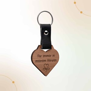 Heart pendant made of wood with a romantic infinity heart engraving | Perfect Gift Birthday Anniversary Valentine&#39;s Day | Gifts for partners