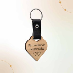 Llavero corazón con grabado único | Anillo de coche de idea de regalo romántico para él y ella | regalo de corazón para parejas
