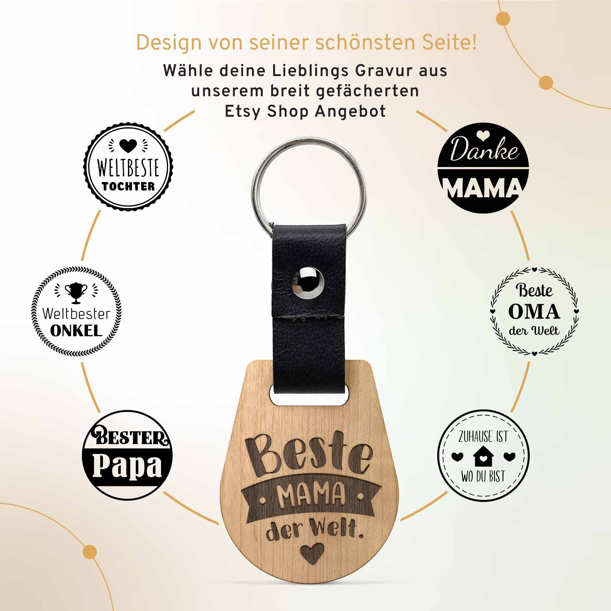 Personalisiertes Foto-Schlüsselanhänger Aus Holz – Mit Gravur & Kratzfestem Acrylbild (4,5 X 5,2 Cm) – Geschenk Für Mama, Freundin, Partner