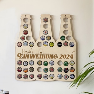 Gepersonaliseerde bouwer inauguratie bierkaart met naam | voor 51 bierviltjes | Inauguratie biercadeau | Inwijdingsfeest cadeau