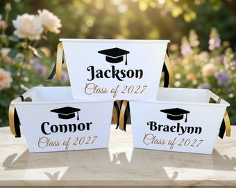 Personalized Graduation Basket, Class of 2026, Senior Gift Bucket, Senior Night 2026,2027 , Keepsake