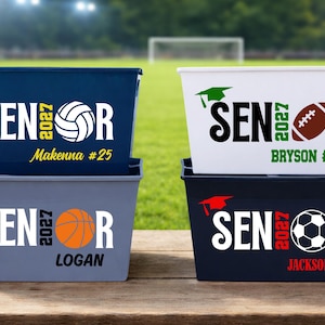 Personalized Graduation Sport Senior Basket,  Custom Football, Basketball, Soccer Sport Graduation Basket Senior Night 2027 Volleyball 2027